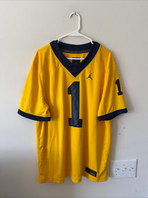 Men's Jordan Brand Michigan Wolverines #1 Alternate Jersey Sz L - Maize RARE