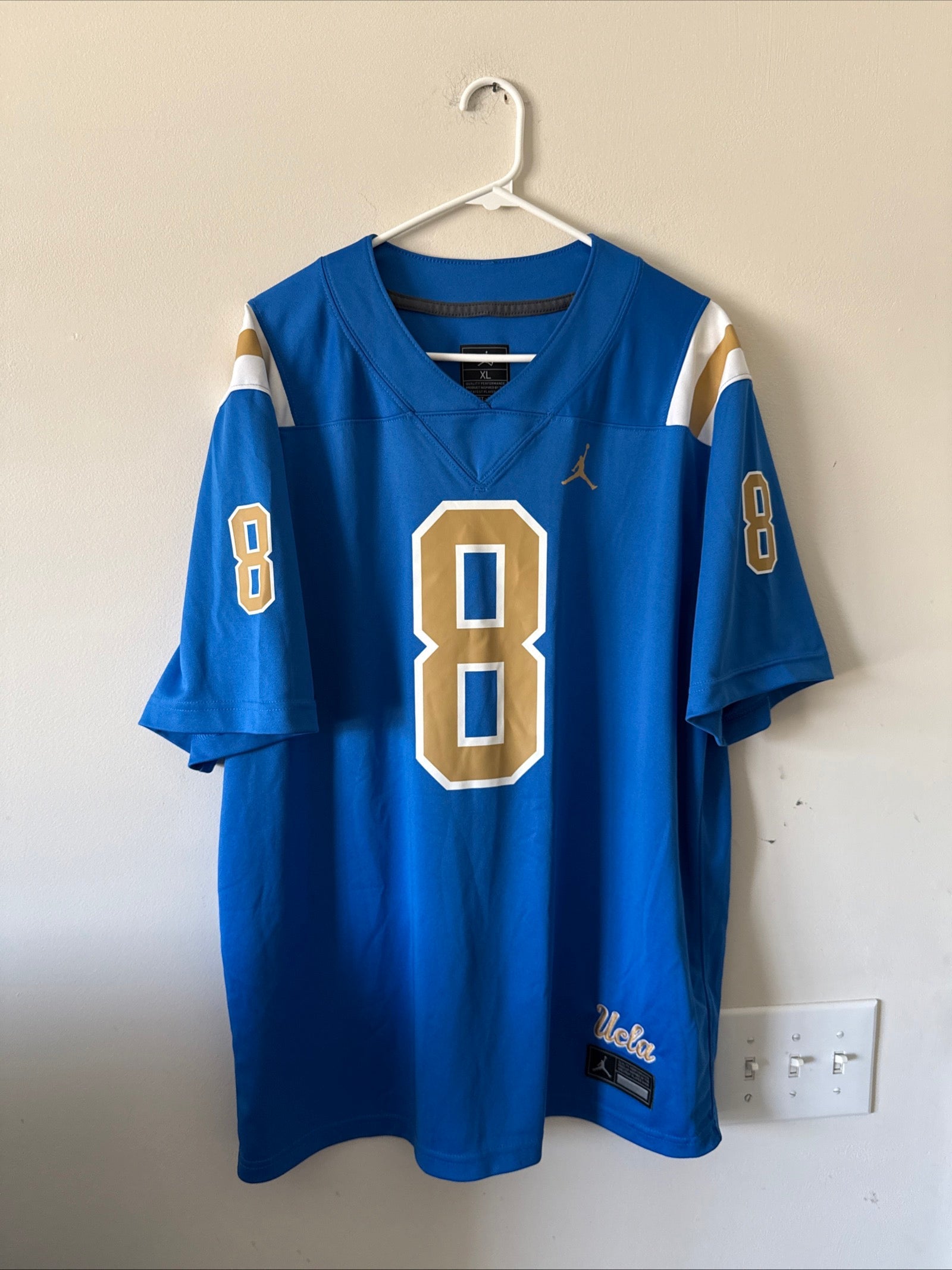 Men's Jordan Troy Aikman 8 UCLA Bruins NCAA Game Jersey Sz XL - Blue RARE - Kyle’s Football Cards