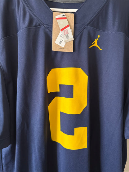 Men’s Jordan Will Johnson 2 Michigan Wolverines NCAA Jersey Sz XL - NWT RARE - Kyle’s Football Cards
