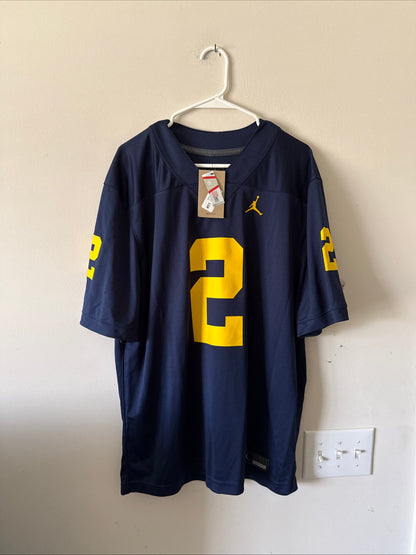 Men’s Jordan Will Johnson 2 Michigan Wolverines NCAA Jersey Sz XL - NWT RARE - Kyle’s Football Cards