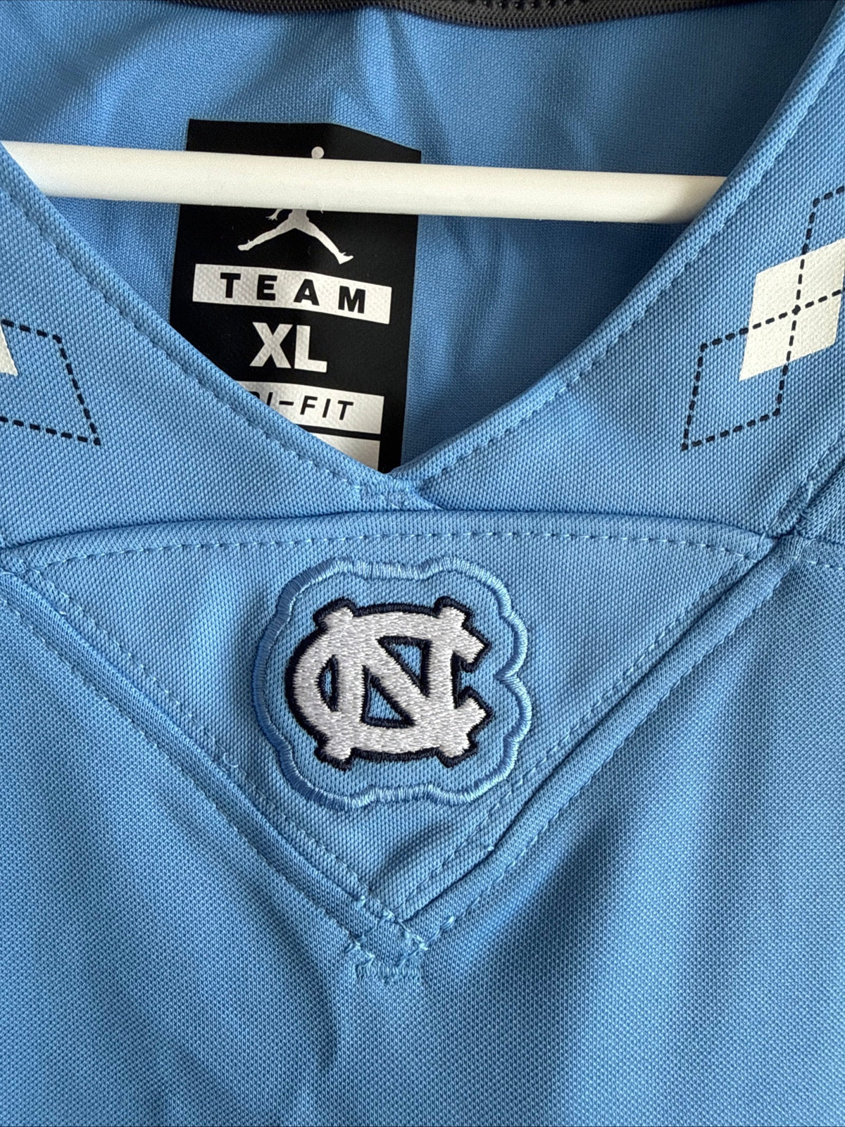 Men’s Jordan Zach Rice 55 UNC Tarheels NCAA Jersey Sz XL - Blue RARE - Kyle’s Football Cards