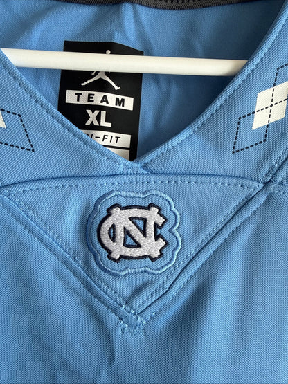 Men’s Jordan Zach Rice 55 UNC Tarheels NCAA Jersey Sz XL - Blue RARE - Kyle’s Football Cards