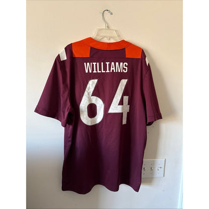 Men’s Lance Williams 64 Virginia Tech Hokies Football NCAA Jersey Sz 2XL - RARE - Kyle’s Football Cards