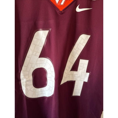 Men’s Lance Williams 64 Virginia Tech Hokies Football NCAA Jersey Sz M - RARE - Kyle’s Football Cards