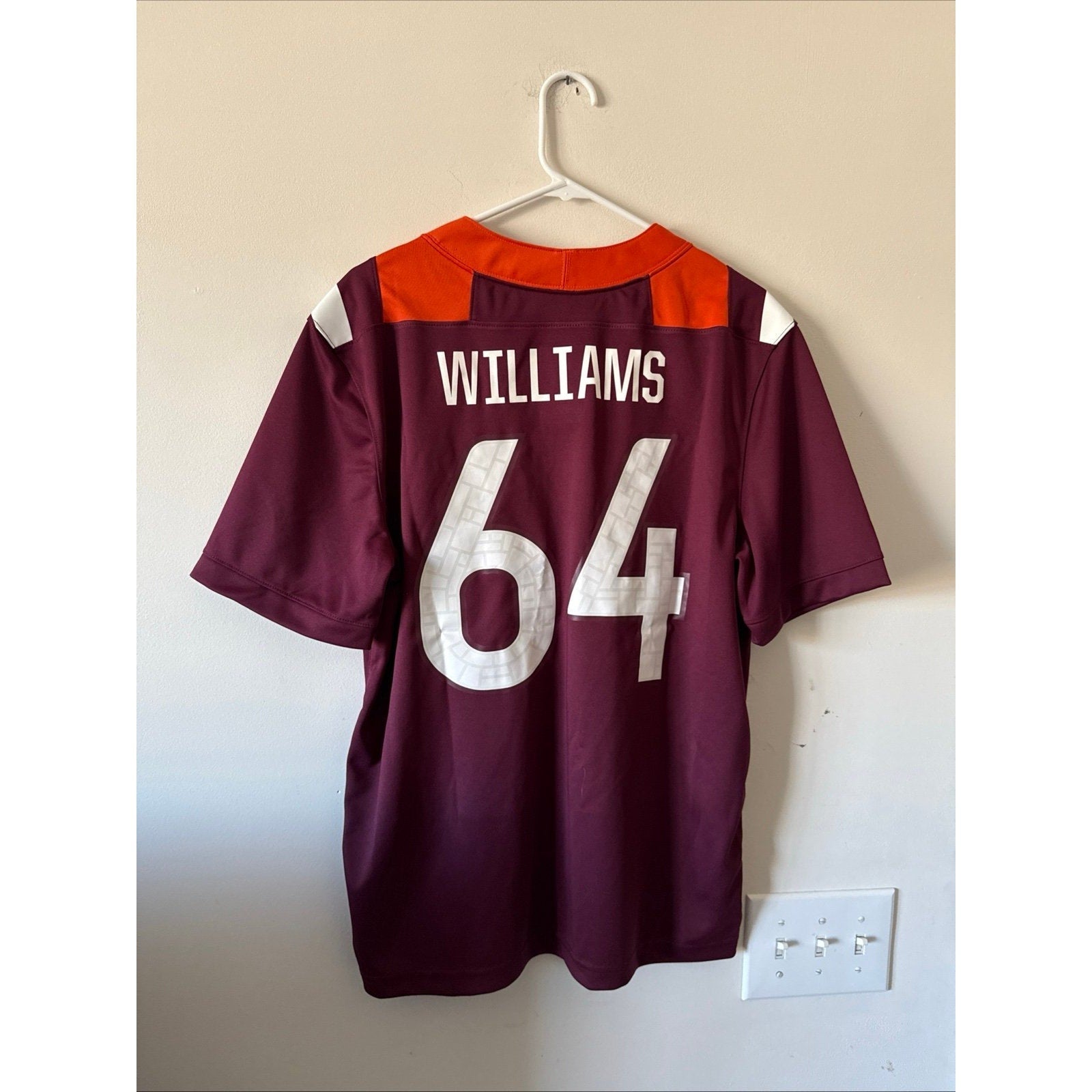 Men’s Lance Williams 64 Virginia Tech Hokies Football NCAA Jersey Sz M - RARE - Kyle’s Football Cards