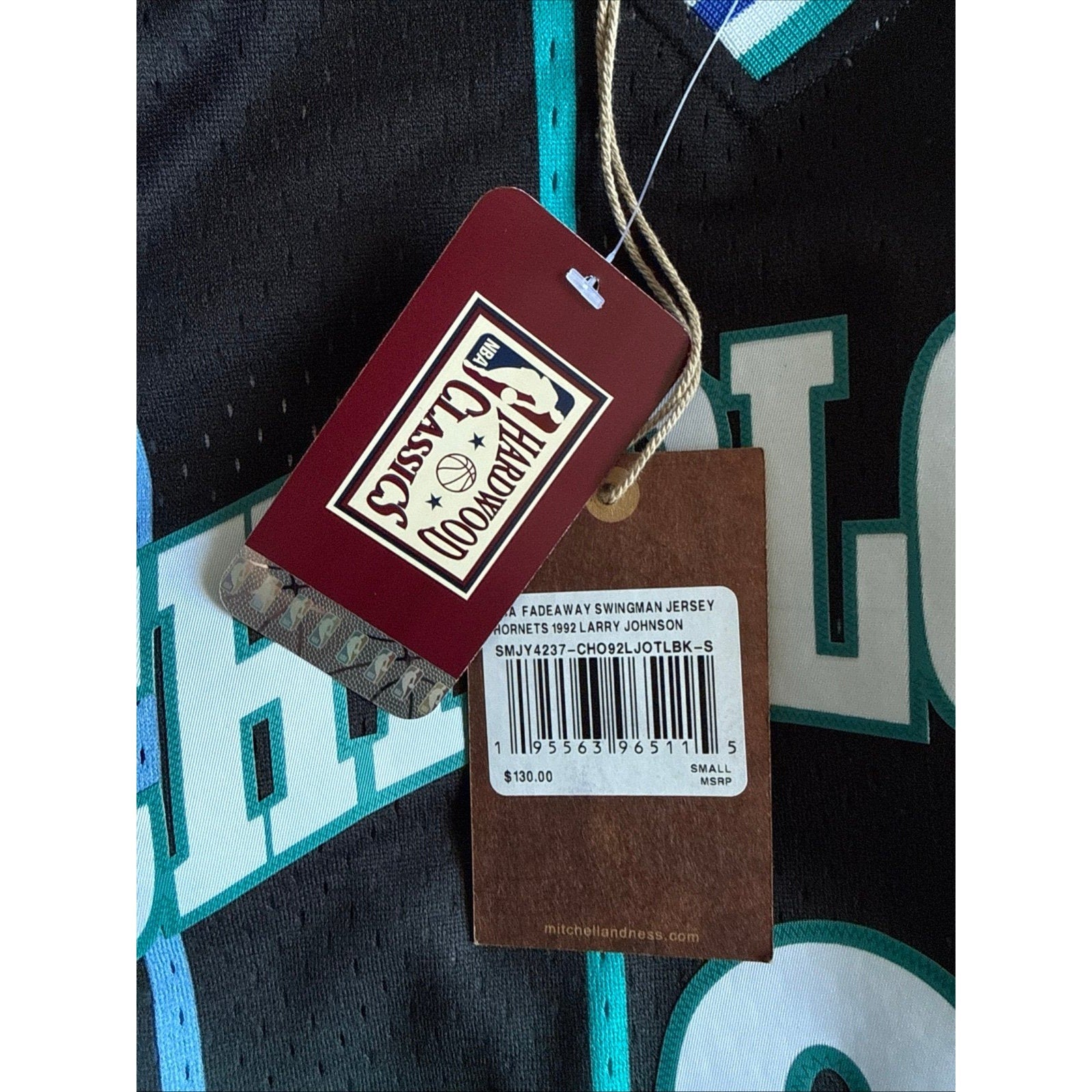 Men’s Larry Johnson 2 Charlotte Hornets Fadeaway Swingman Jersey Sz S - NWT - Kyle’s Football Cards