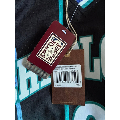 Men’s Larry Johnson 2 Charlotte Hornets Fadeaway Swingman Jersey Sz S - NWT - Kyle’s Football Cards
