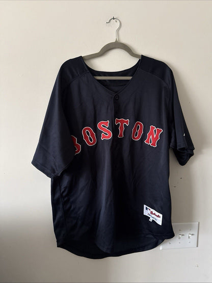 Men’s Majestic Authentic David Ortiz 34 Boston Red Sox Alt Jersey Sz 50 - RARE￼ - Kyle’s Football Cards