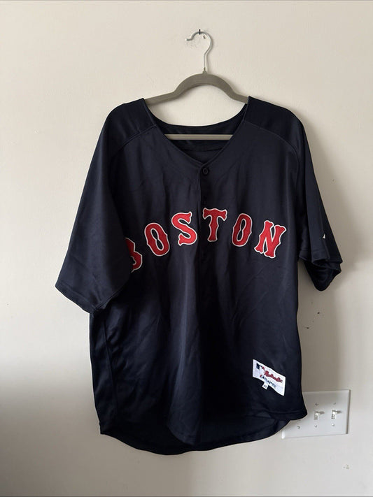 Men’s Majestic Authentic David Ortiz 34 Boston Red Sox Alt Jersey Sz 50 - RARE￼ - Kyle’s Football Cards