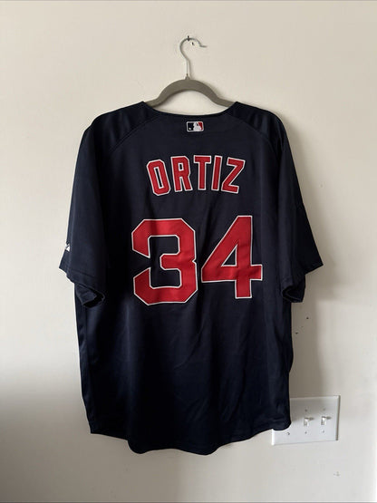 Men’s Majestic Authentic David Ortiz 34 Boston Red Sox Alt Jersey Sz 50 - RARE￼ - Kyle’s Football Cards