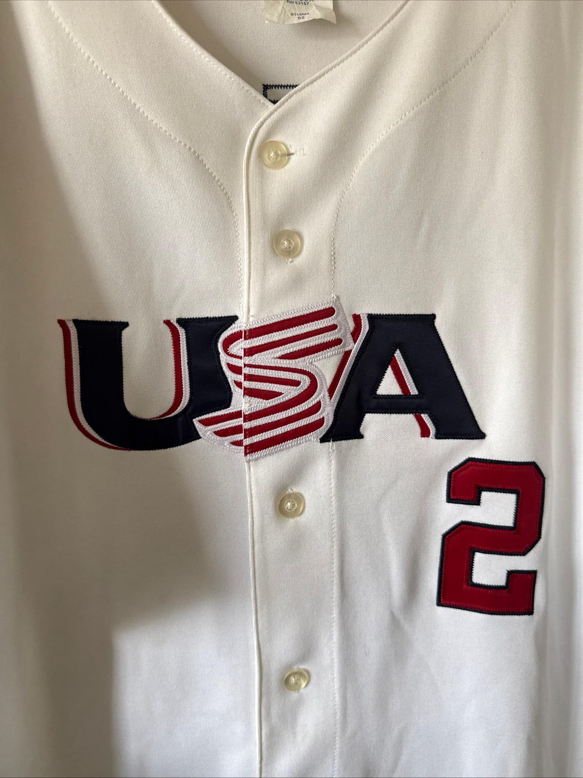 MEN’S MAJESTIC DEREK JETER #2 TEAM USA 2006 WORLD BASEBALL CLASSIC JERSEY SZ 52 - Kyle’s Football Cards