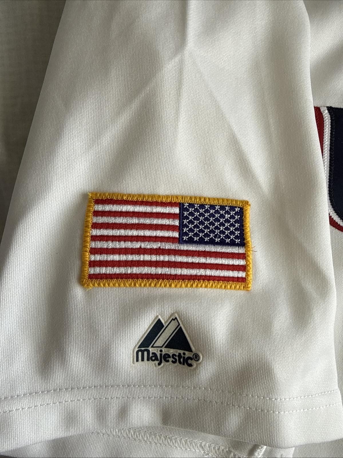 MEN’S MAJESTIC DEREK JETER #2 TEAM USA 2006 WORLD BASEBALL CLASSIC JERSEY SZ 52 - Kyle’s Football Cards