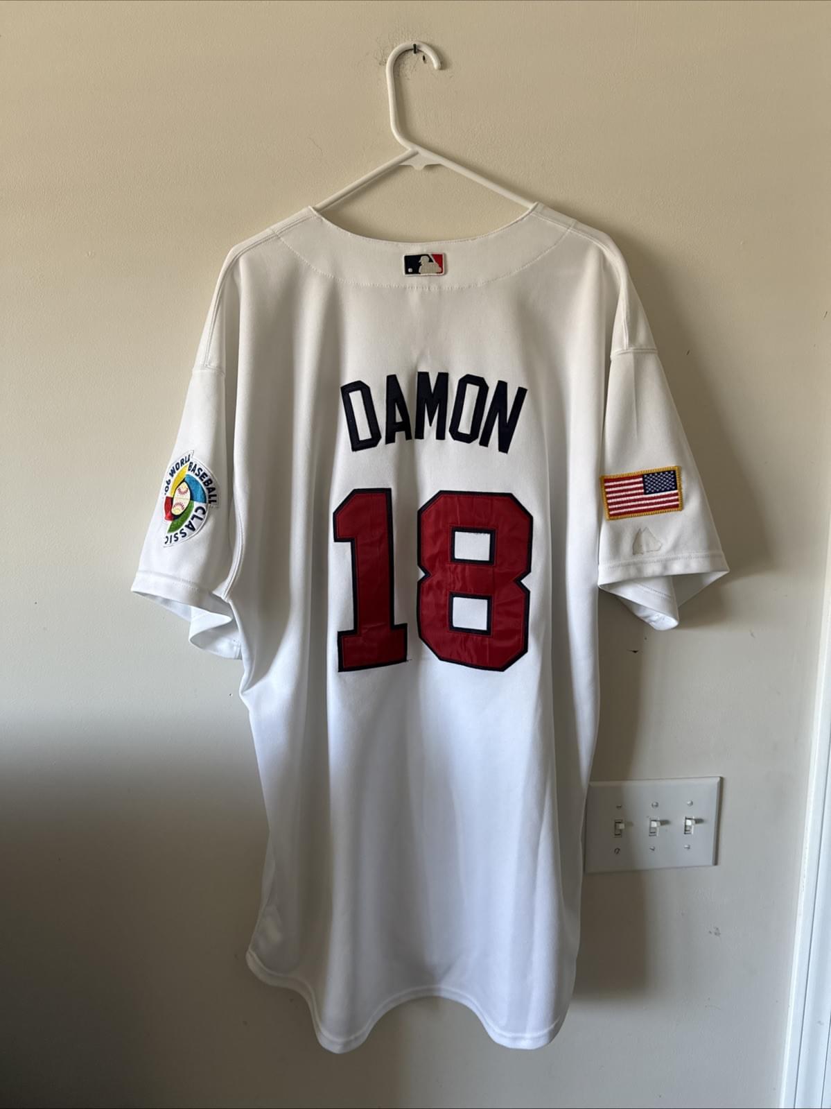 Men’s Majestic Johnny Damon #18 Team USA 2006 WBC Baseball Jersey Sz 52 - RARE - Kyle’s Football Cards