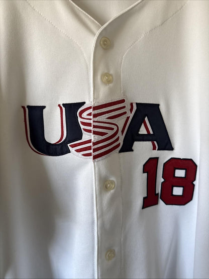 Men’s Majestic Johnny Damon #18 Team USA 2006 WBC Baseball Jersey Sz 52 - RARE - Kyle’s Football Cards