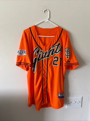 Men's Majestic Tony Abreu #21 SF Giants 2014 World Series Jersey Sz 48 - RARE