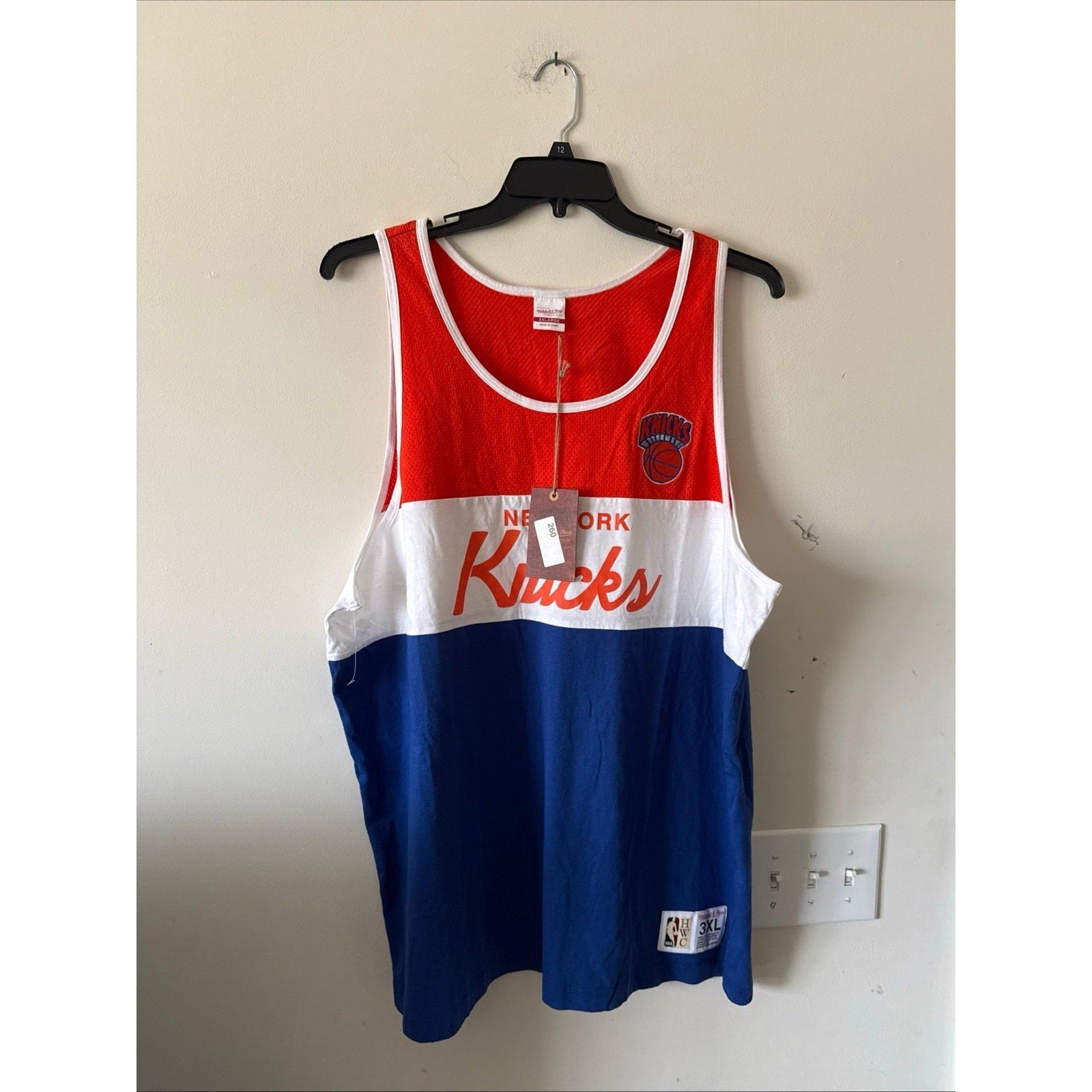 Men’s Mitchell & Ness New York Knicks Royal Special Script Tank Top Sz 3XL NWT - Kyle’s Football Cards