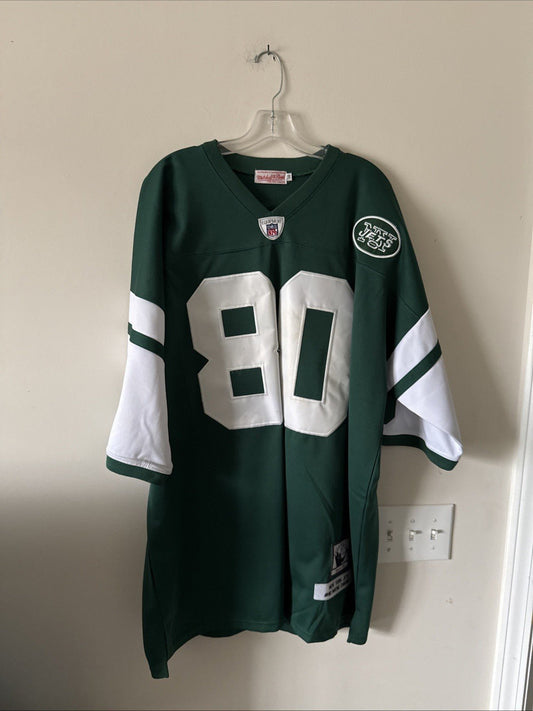 Men’s Mitchell & Ness Wayne Chrebet #80 New York Jets '00-'01 Jersey Sz 54 RARE - Kyle’s Football Cards