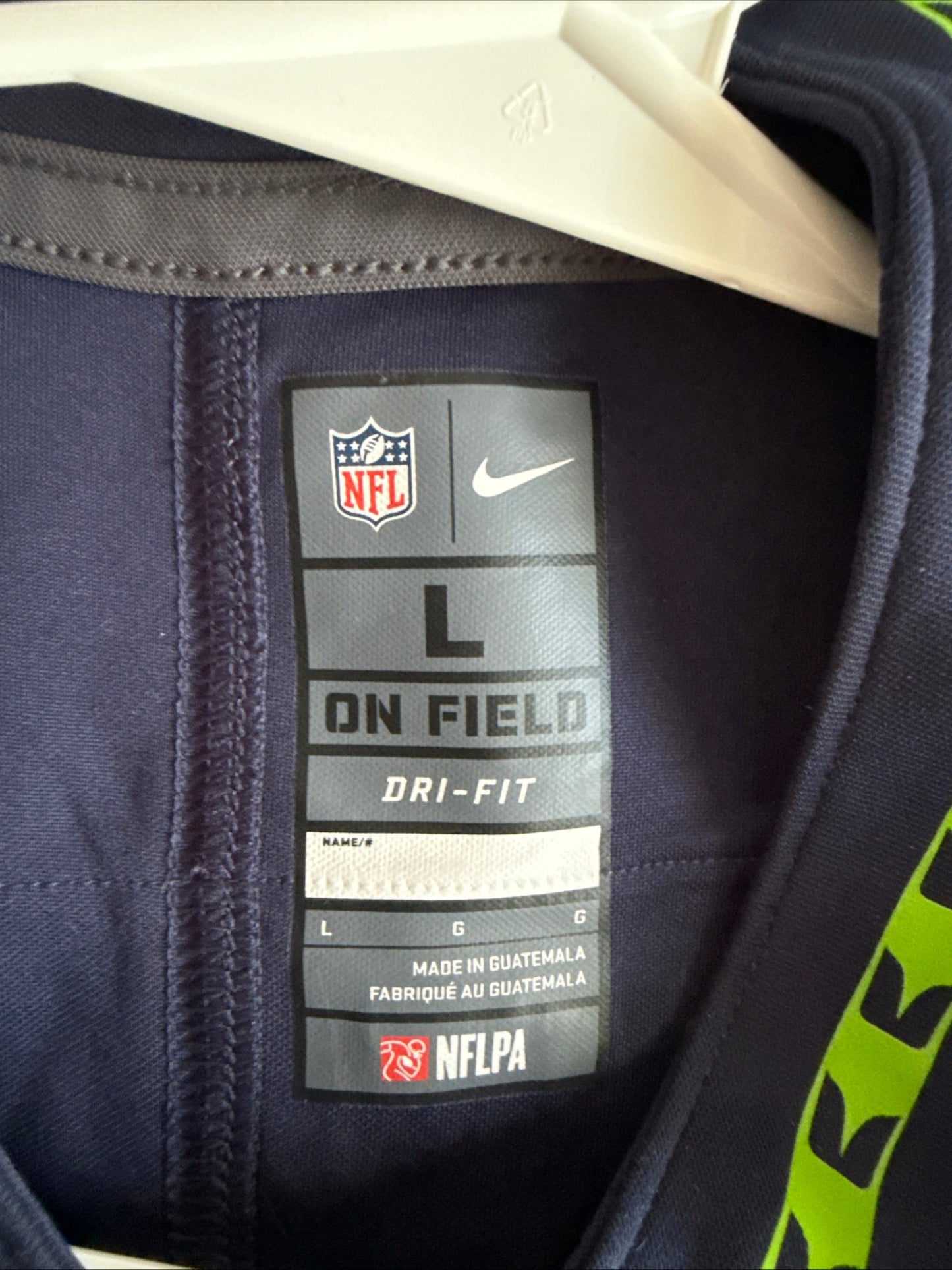 Men’s Nike 12th Fan 12 Seattle Seahawks Vapor Lmtd NFL Jersey Sz L - Navy RARE - Kyle’s Football Cards