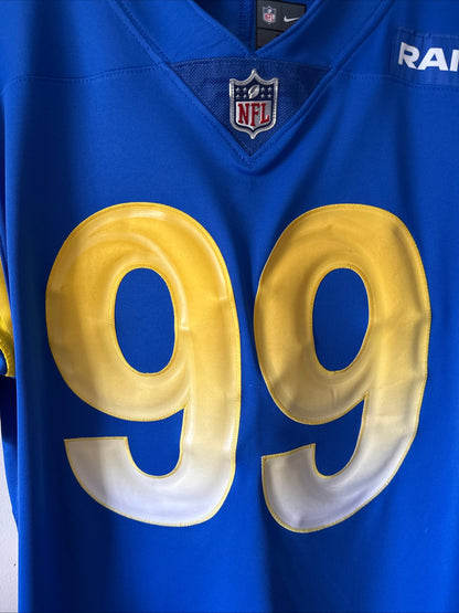 Men’s Nike Aaron Donald #99 LA Rams Vapor Limited NFL Jersey Sz L - Blue RARE - Kyle’s Football Cards