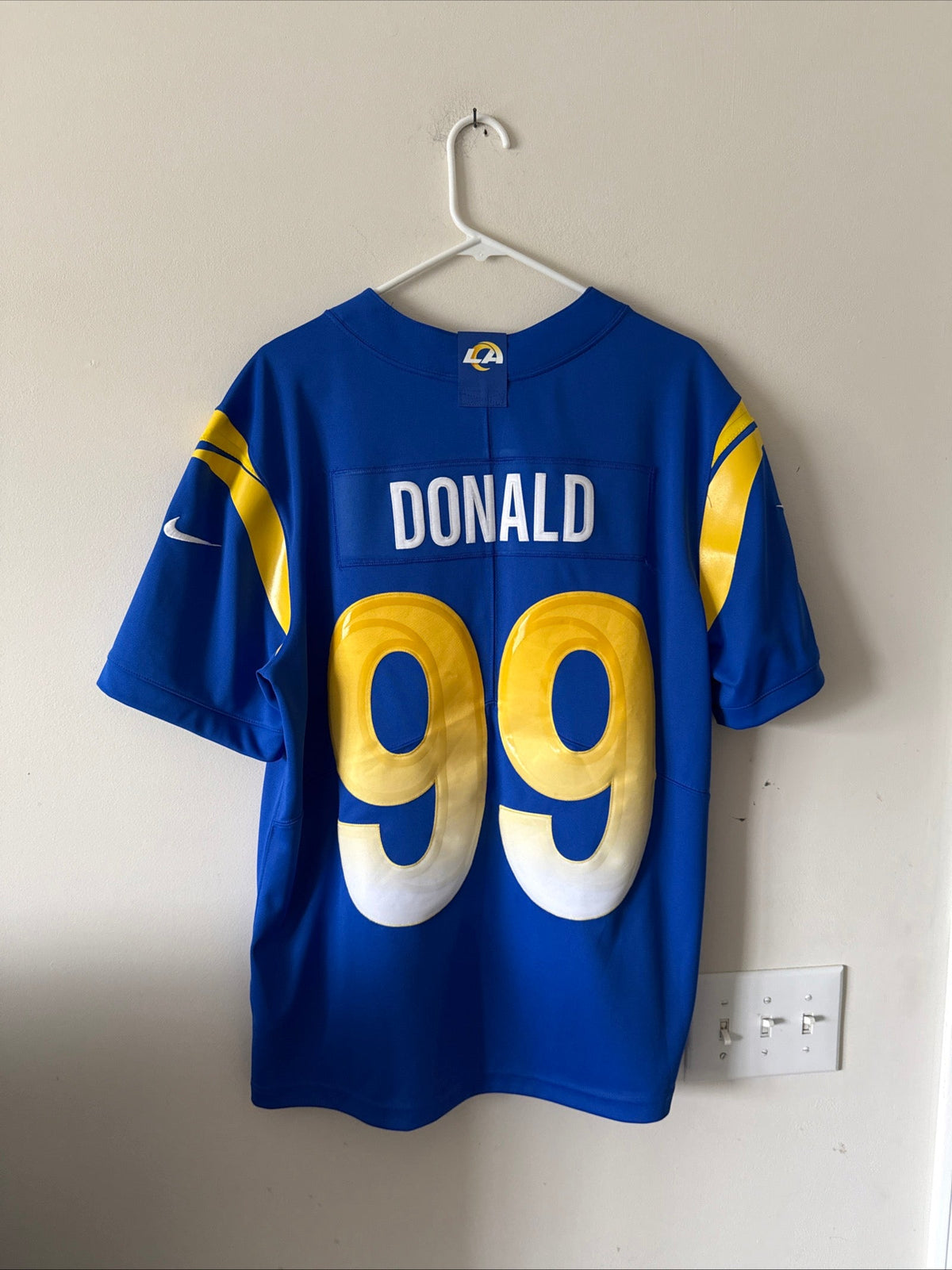 Men’s Nike Aaron Donald #99 LA Rams Vapor Limited NFL Jersey Sz L - Blue RARE - Kyle’s Football Cards