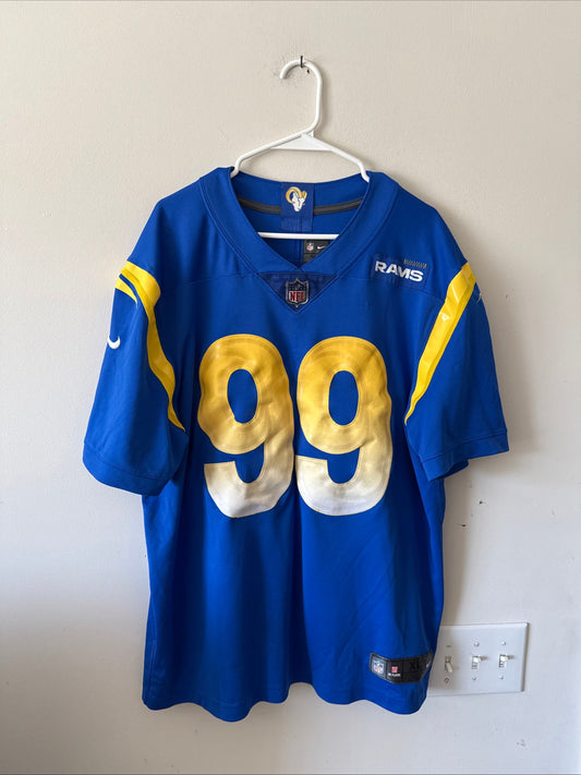 Men’s Nike Aaron Donald #99 LA Rams Vapor Limited NFL Jersey Sz XL - Blue RARE - Kyle’s Football Cards