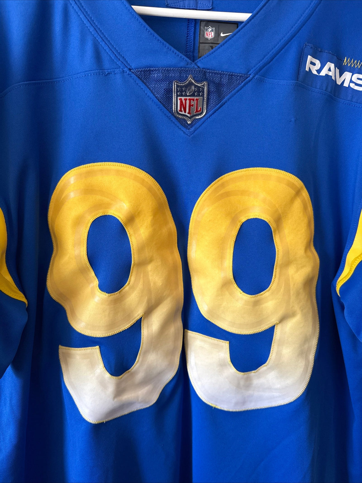 Men’s Nike Aaron Donald #99 LA Rams Vapor Limited NFL Jersey Sz XL - Blue RARE - Kyle’s Football Cards