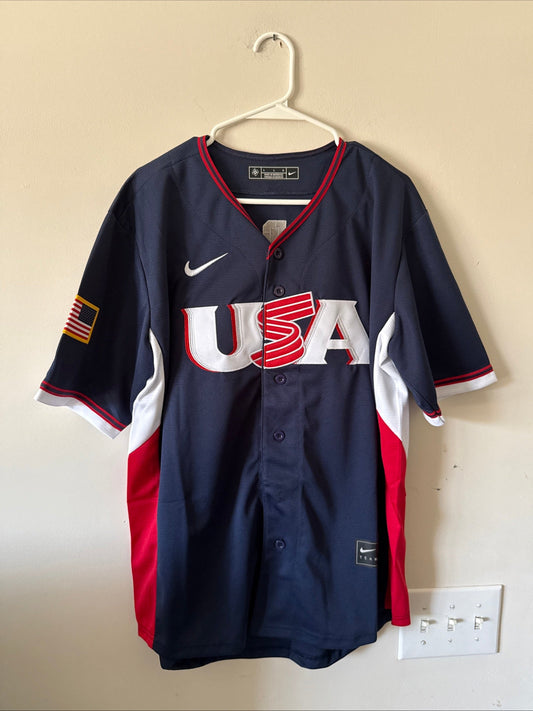 Men’s Nike Aaron Judge 99 Team USA 2026 World Baseball Classic Jersey Sz L RARE - Kyle’s Football Cards