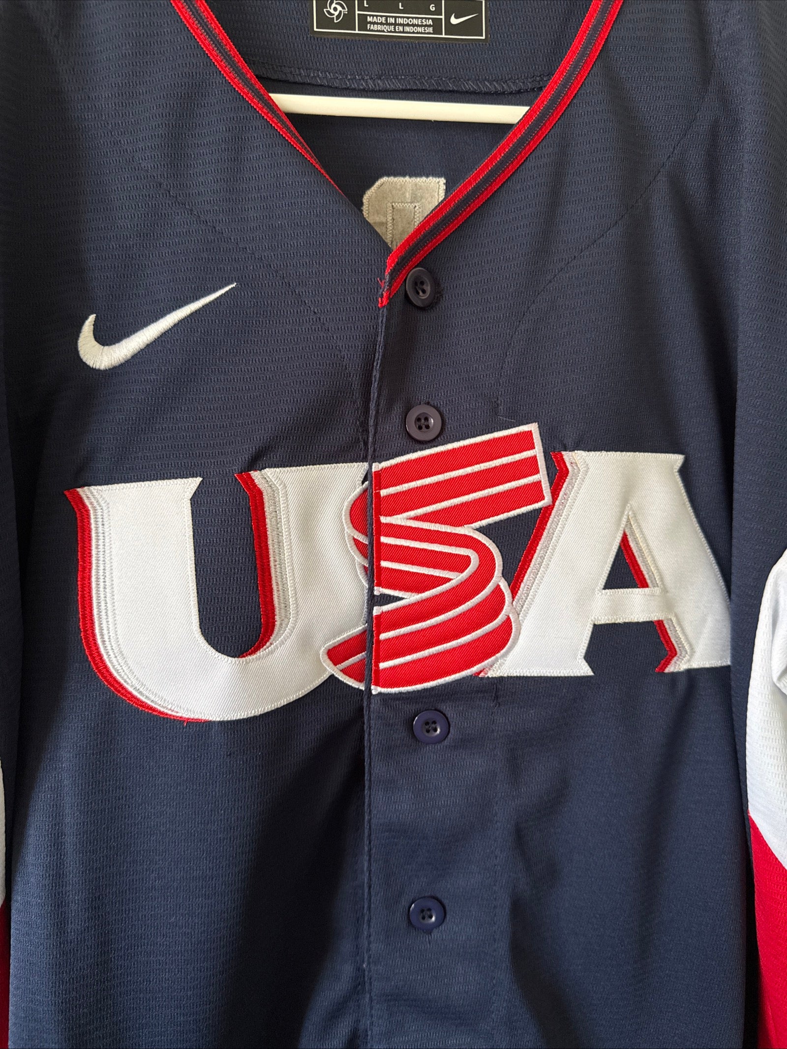Men’s Nike Aaron Judge 99 Team USA 2026 World Baseball Classic Jersey Sz L RARE - Kyle’s Football Cards