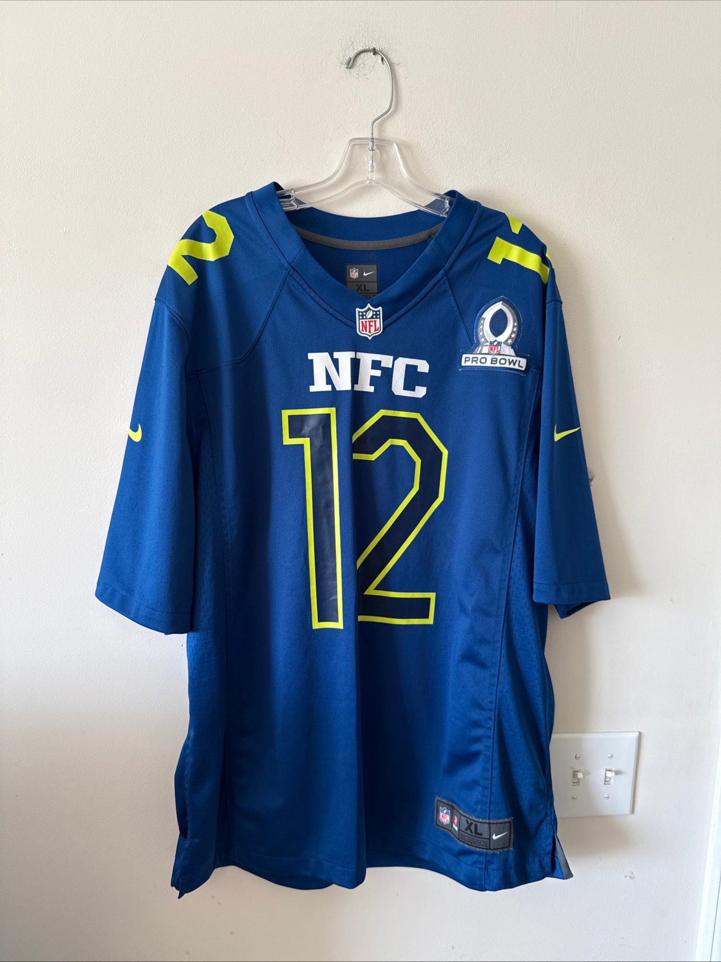 Men’s Nike Aaron Rodgers 12 GB Packers 2017 Pro Bowl NFC Jersey Sz XL Blue RARE - Kyle’s Football Cards