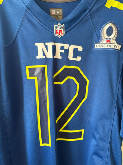 Men’s Nike Aaron Rodgers 12 GB Packers 2017 Pro Bowl NFC Jersey Sz XL Blue RARE - Kyle’s Football Cards