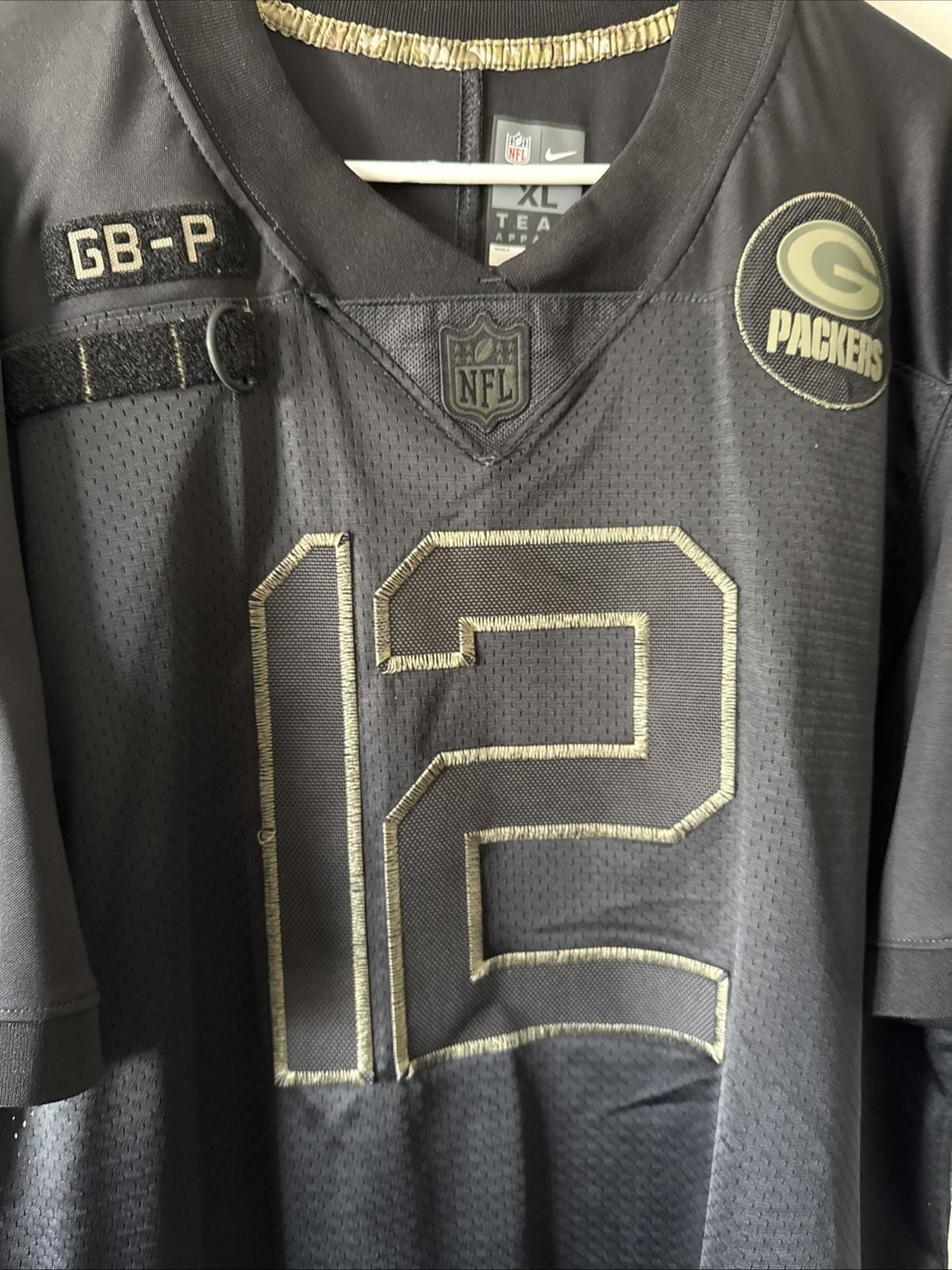 Men's Nike Aaron Rodgers #12 GB Packers 2020 Salute to Service Lmtd Jersey Sz XL - Kyle’s Football Cards
