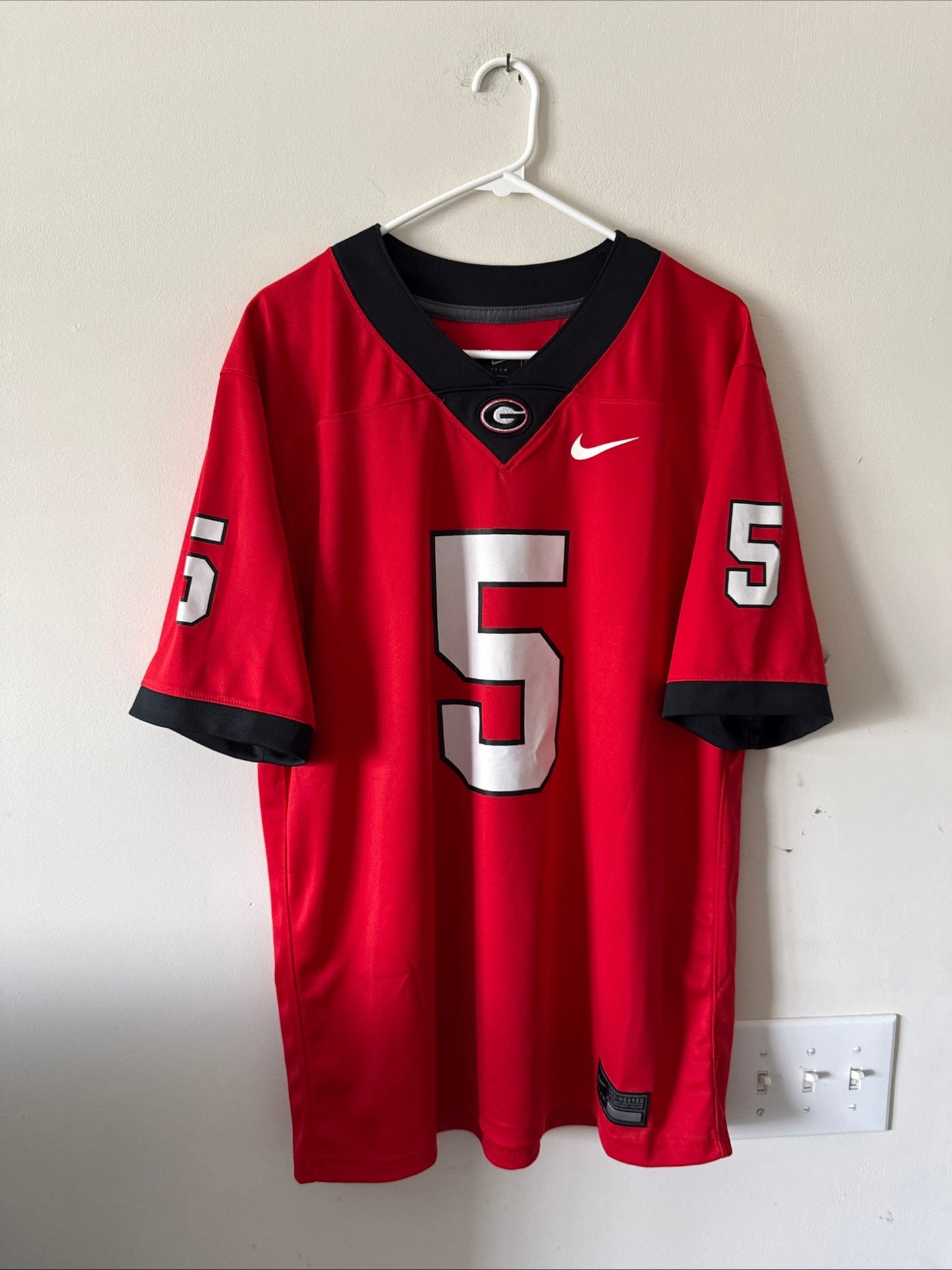 Men’s Nike Adonai Mitchell 5 Georgia Bulldogs NCAA Alumni Jersey Sz L - RARE - Kyle’s Football Cards