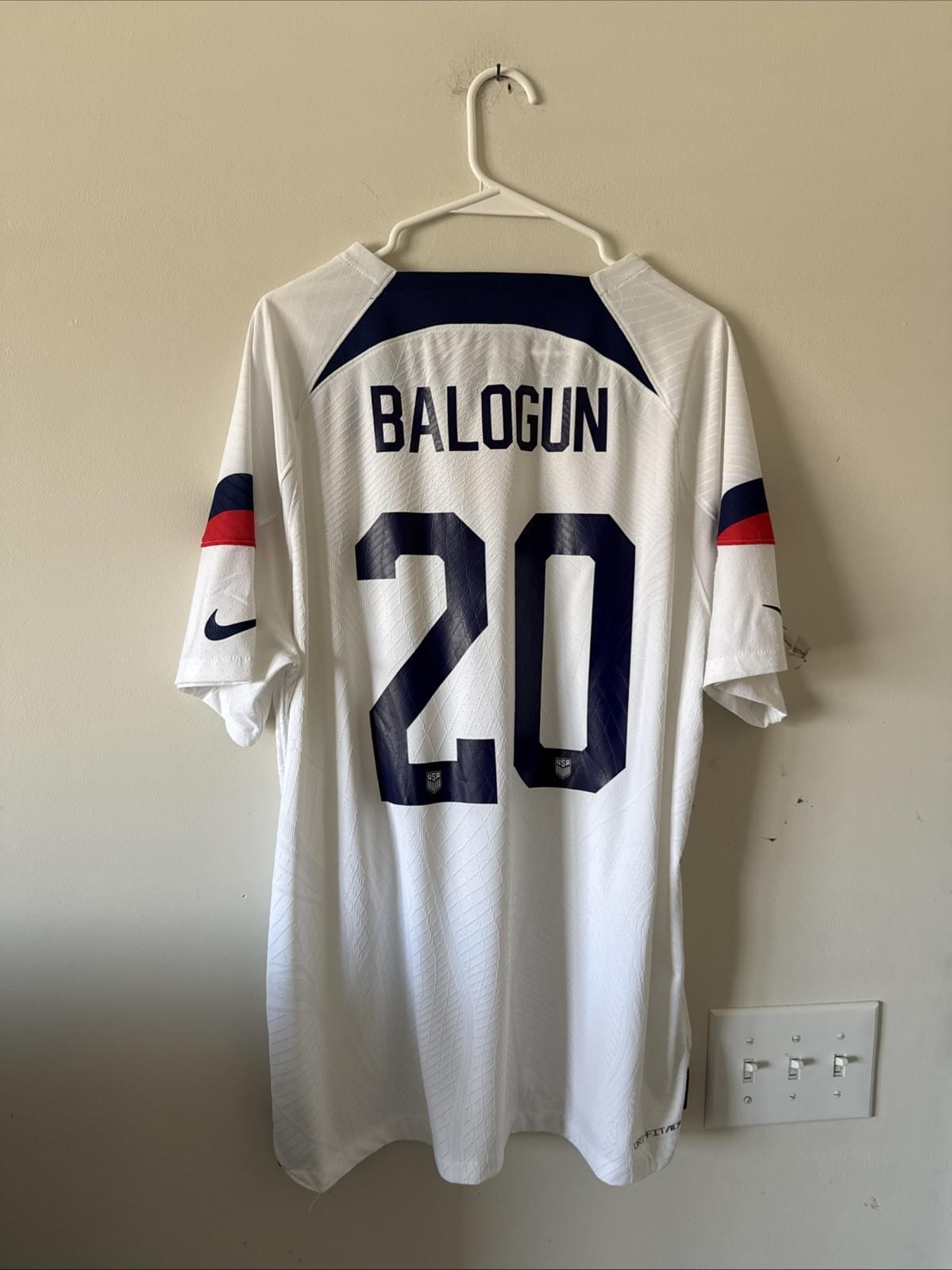 Men’s Nike ADV Folarin Balogun #20 2022 Team USA Soccer Jersey Sz XL - RARE - Kyle’s Football Cards