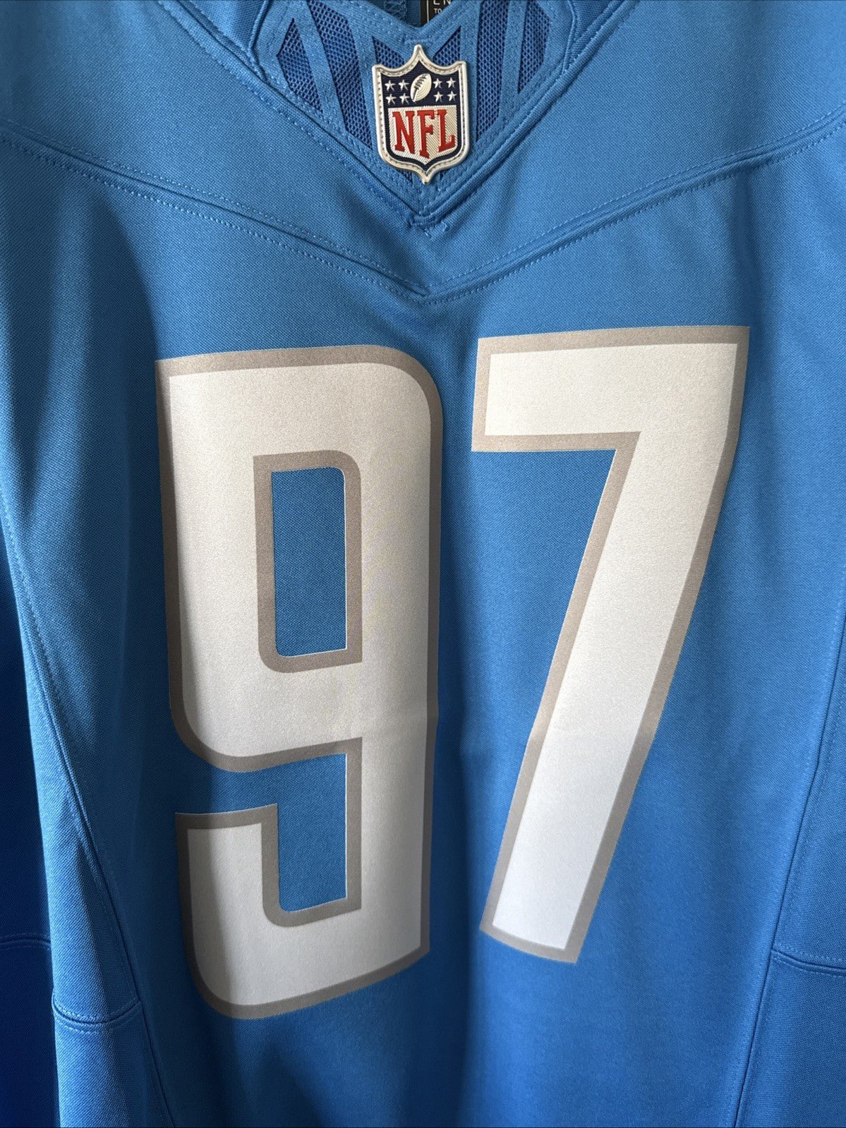 Men’s Nike Aidan Hutchinson #97 Detroit Lions NFL Vapor Lmtd Jersey Sz L - RARE - Kyle’s Football Cards