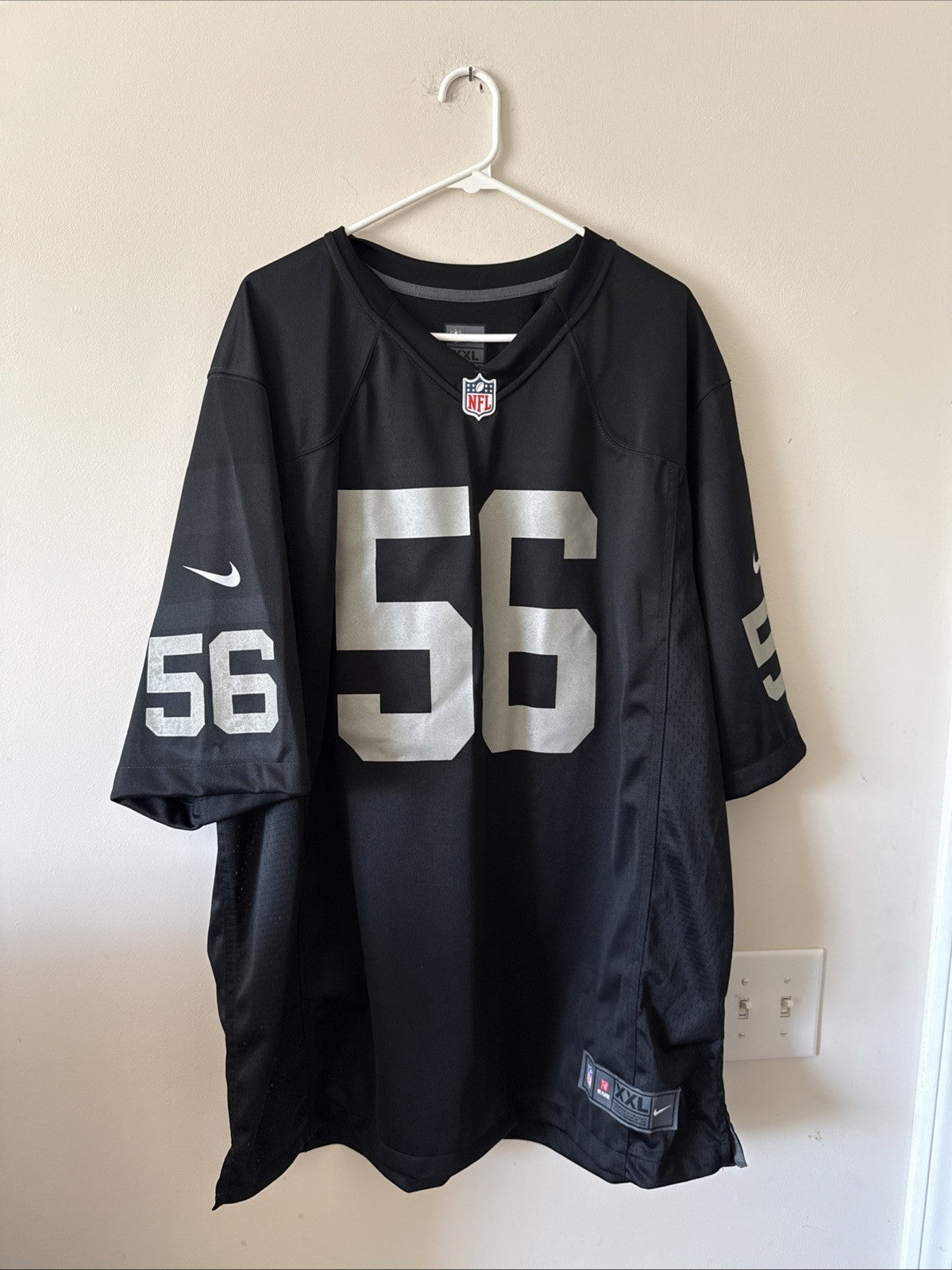 Men’s Nike AJ Hawk 56 Oakland Raiders NFL Football Jersey Sz 2XL - Black RARE - Kyle’s Football Cards