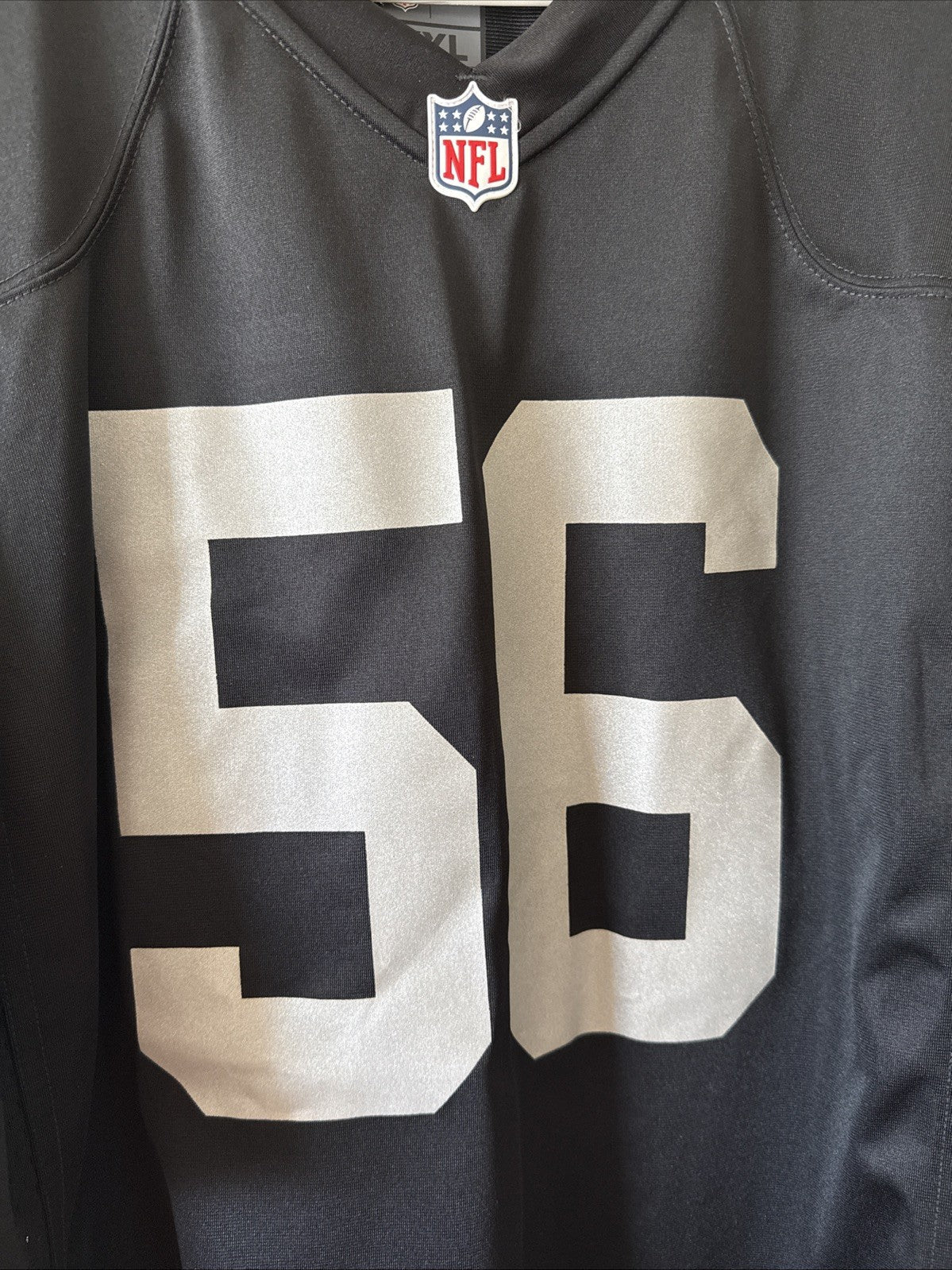 Men’s Nike AJ Hawk 56 Oakland Raiders NFL Football Jersey Sz 2XL - Black RARE - Kyle’s Football Cards