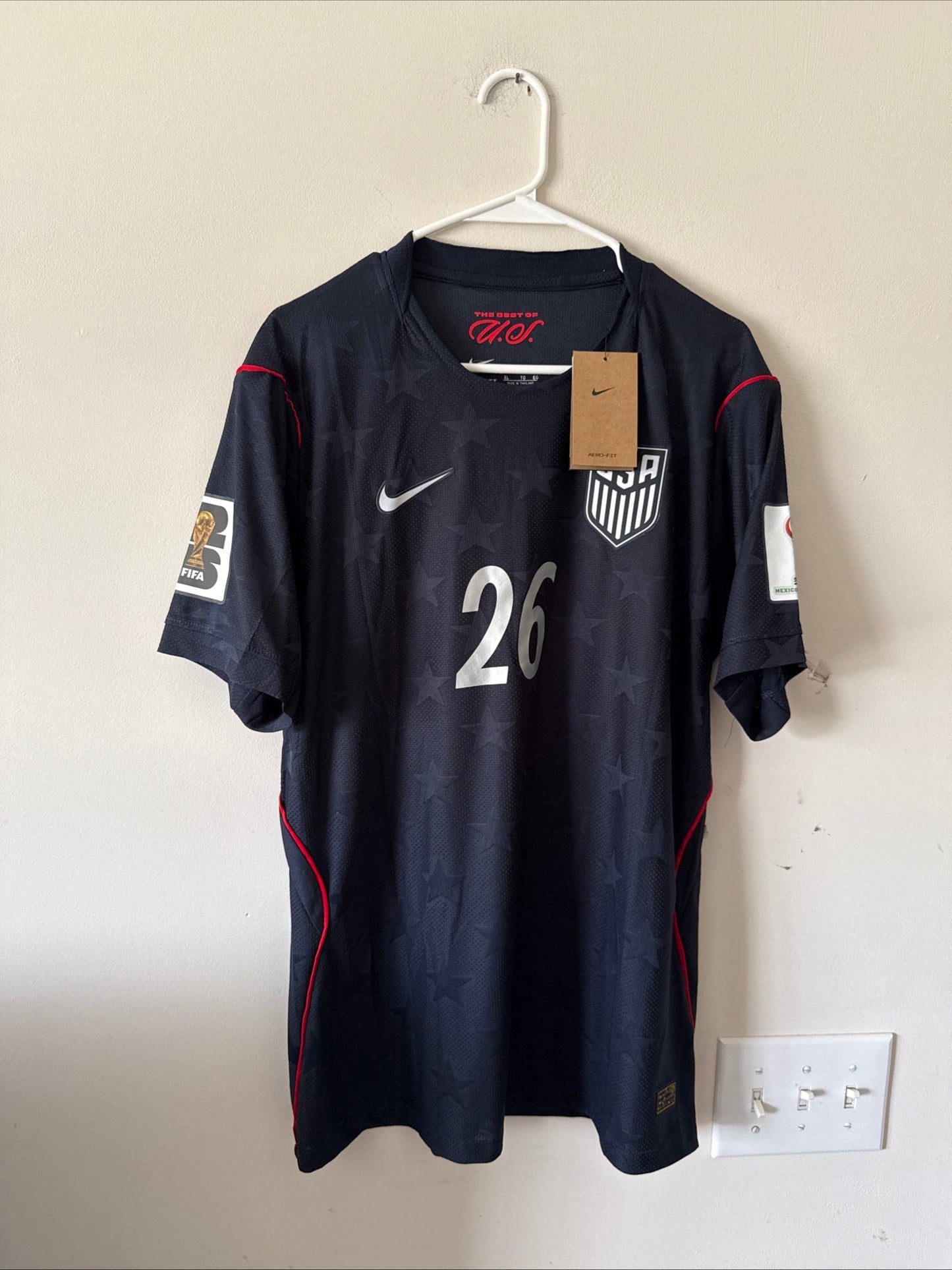 Men’s Nike Alex Zendejas 26 Team USA 2026 World Cup Away Jersey Sz XL NWT RARE - Kyle’s Football Cards
