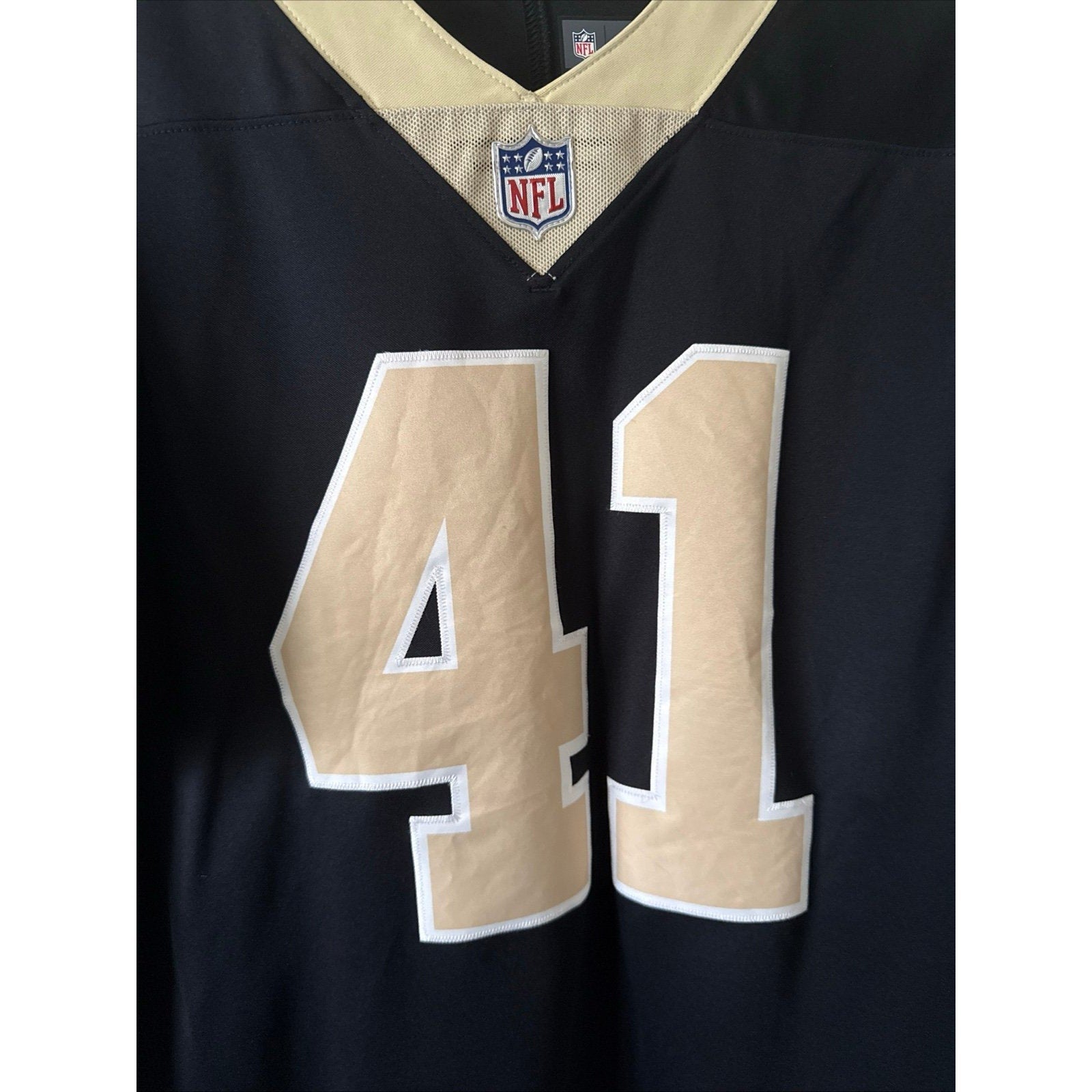 Men’s Nike Alvin Kamara 41 New Orleans Saints Vapor Limited Away Jersey Sz M - Kyle’s Football Cards