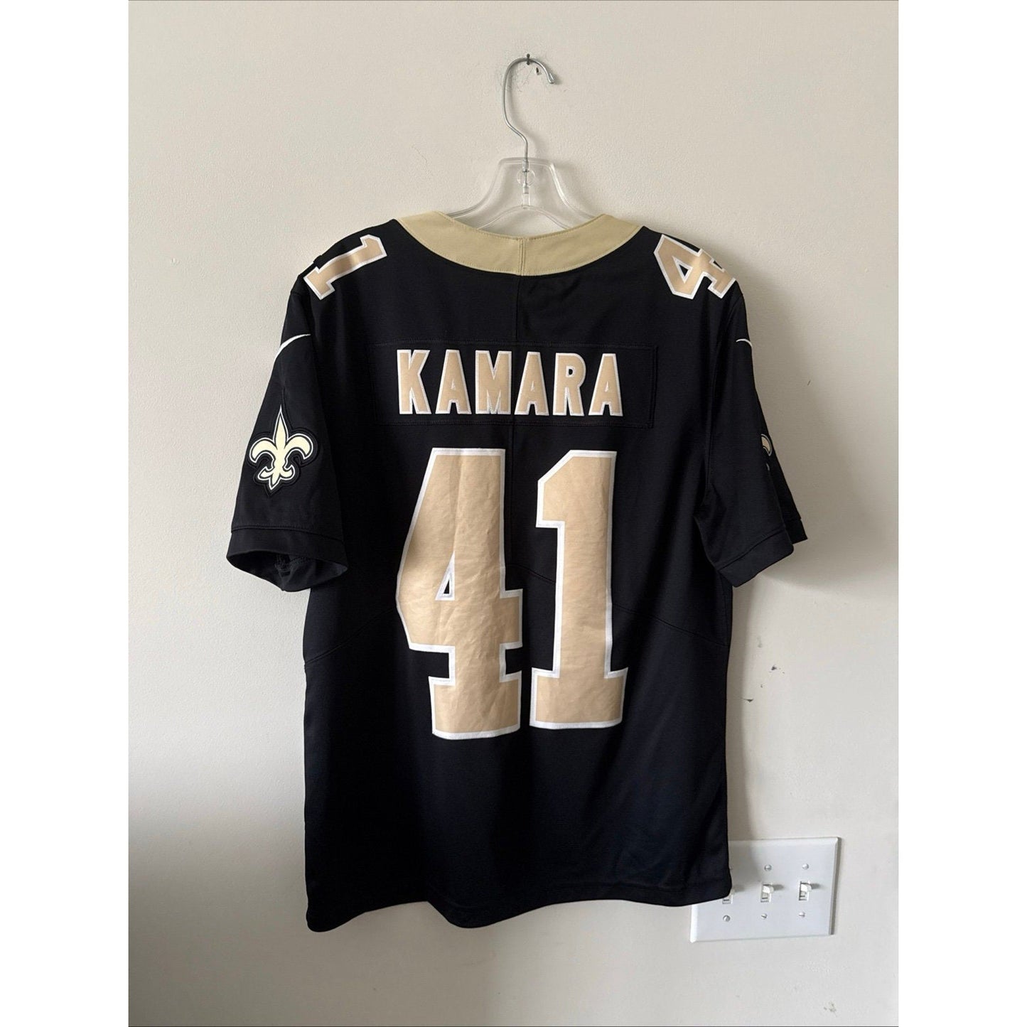 Men’s Nike Alvin Kamara 41 New Orleans Saints Vapor Limited Away Jersey Sz M - Kyle’s Football Cards