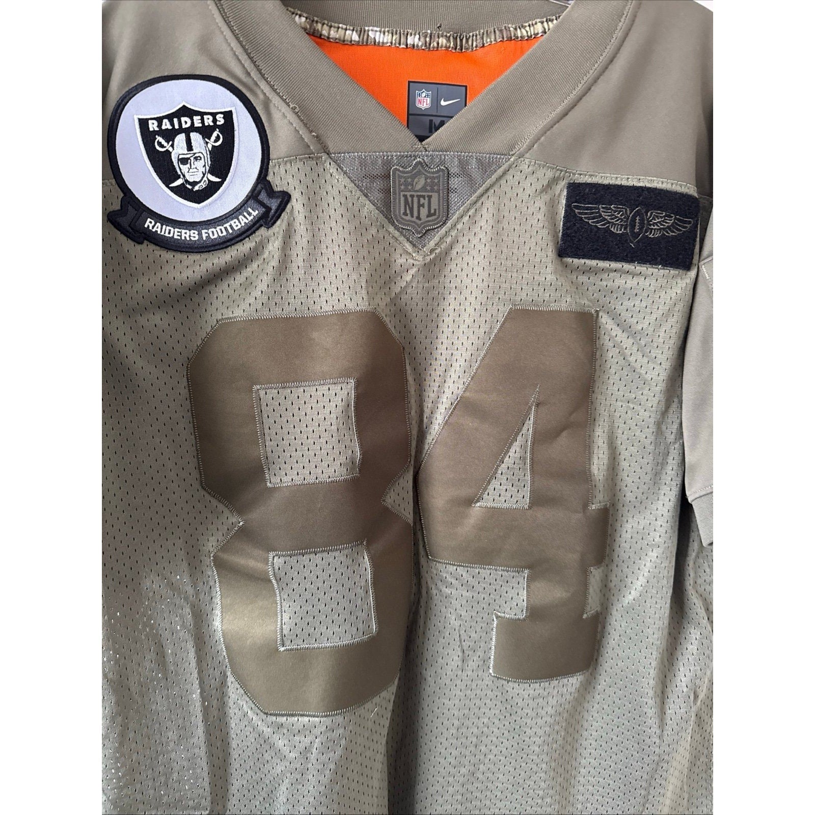 Men’s Nike Antonio Brown 84 Oakland Raiders Salute to Service Lmtd Jersey Sz M - Kyle’s Football Cards