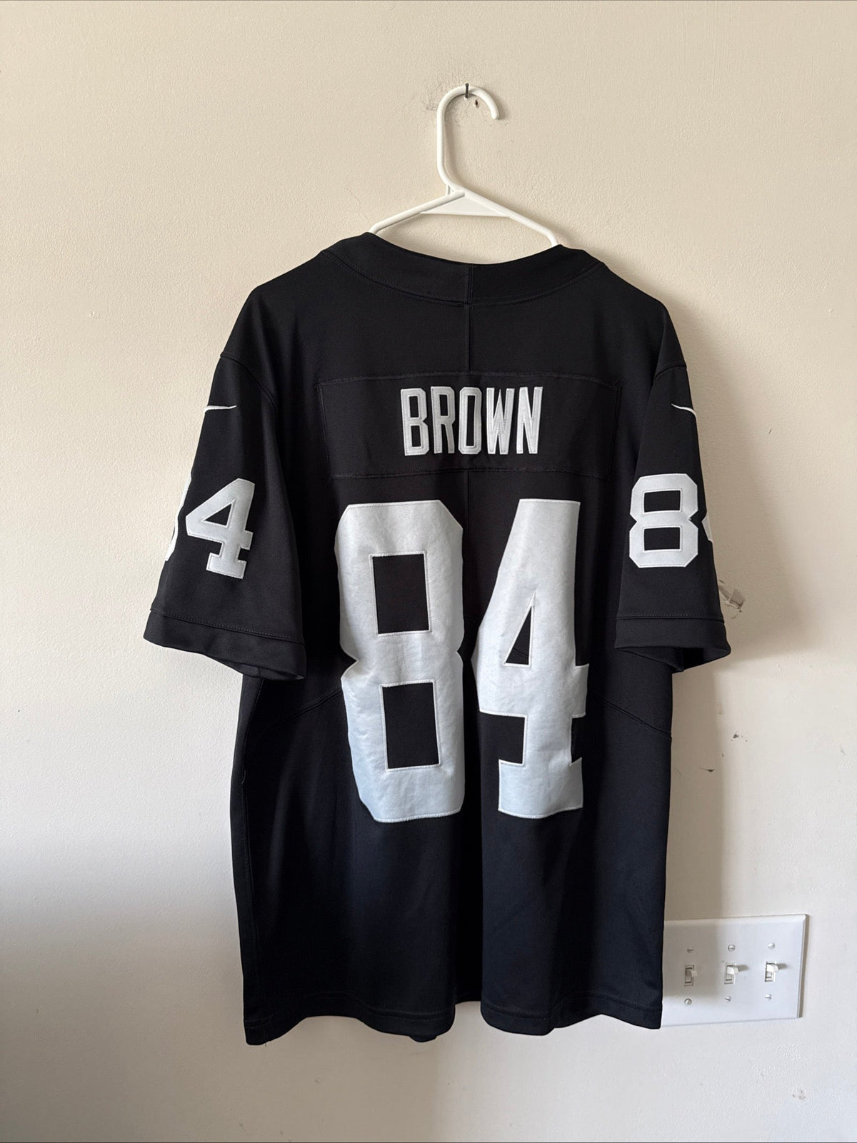 Men’s Nike Antonio Brown 84 Oakland Raiders Vapor Lmtd NFL Jersey Sz L - RARE - Kyle’s Football Cards