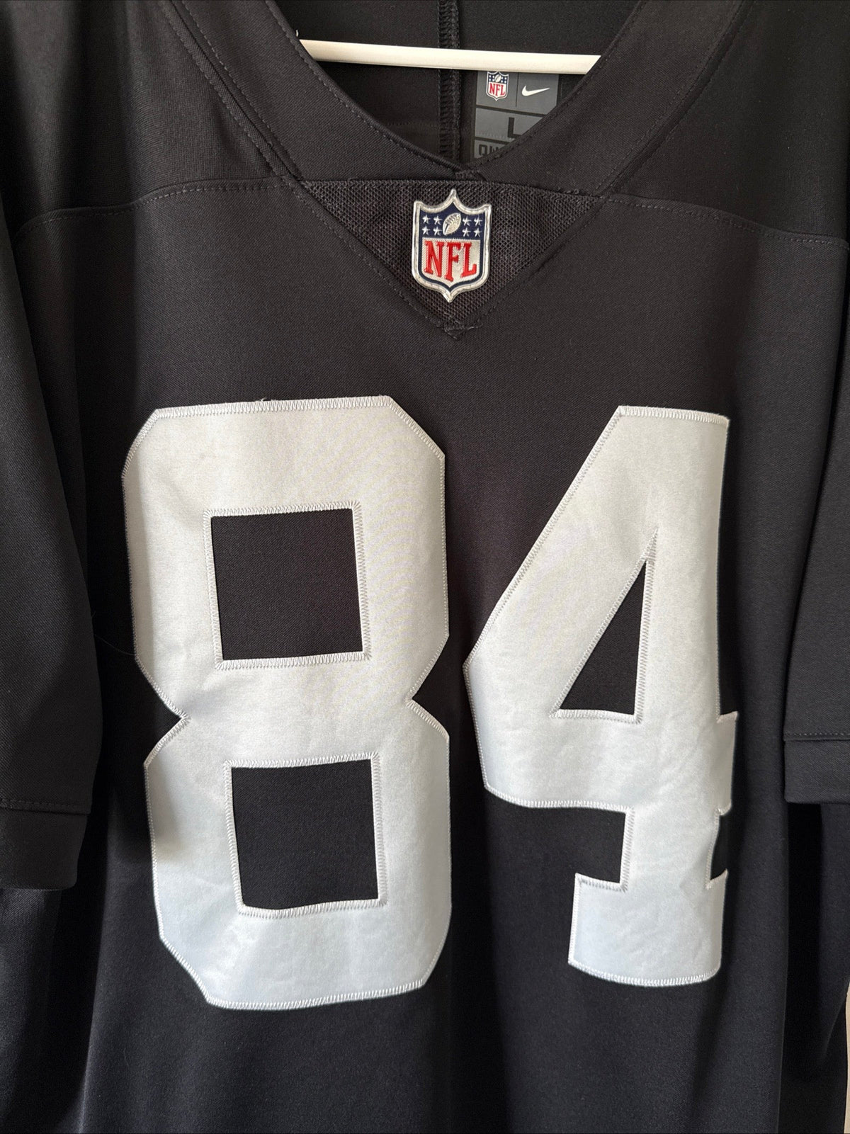 Men’s Nike Antonio Brown 84 Oakland Raiders Vapor Lmtd NFL Jersey Sz L - RARE - Kyle’s Football Cards