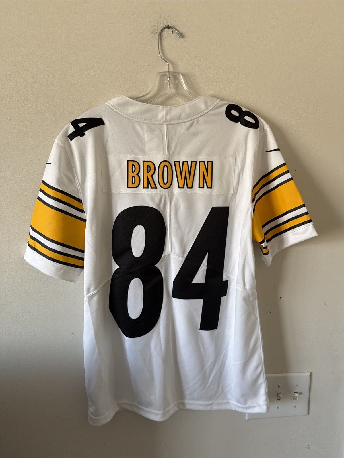 Men’s Nike Antonio Brown 84 Steelers Vapor Limited NFL Jersey Sz M - White RARE - Kyle’s Football Cards