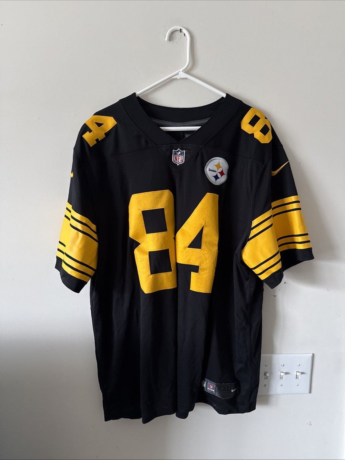 Men’s Nike Antonio Brown 84 Steelers Vapor Lmtd Color Rush Jersey Sz 2XL - RARE - Kyle’s Football Cards