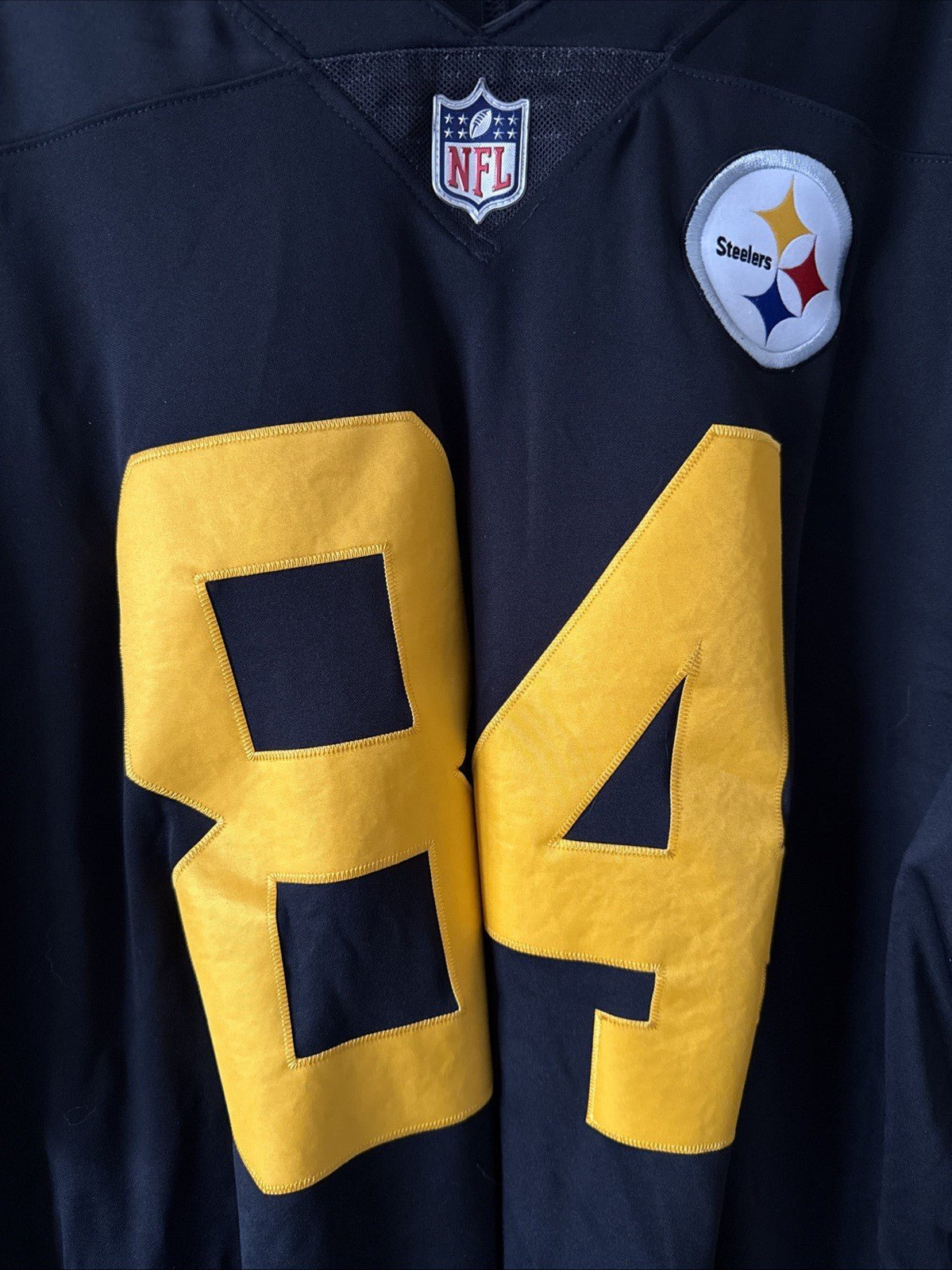 Men’s Nike Antonio Brown 84 Steelers Vapor Lmtd Color Rush Jersey Sz 2XL - RARE - Kyle’s Football Cards