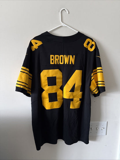 Men’s Nike Antonio Brown 84 Steelers Vapor Lmtd Color Rush Jersey Sz 2XL - RARE - Kyle’s Football Cards