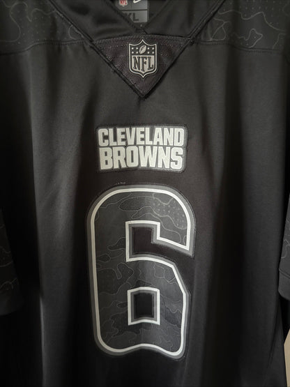 Men’s Nike Baker Mayfield #6 Cleveland Browns RFLCTV Lmtd Jersey Sz XL - RARE - Kyle’s Football Cards