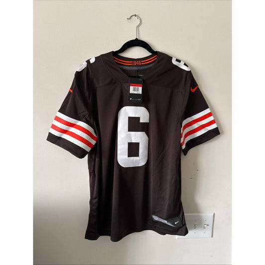 MEN’S NIKE BAKER MAYFIELD 6 CLEVELAND BROWNS VAPOR LMTD JERSEY SZ L - NWT - Kyle’s Football Cards