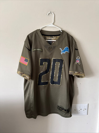 Men's Nike Barry Sanders #20 Detroit Lions Salute To Service Lmtd Jersey Sz L - Kyle’s Football Cards