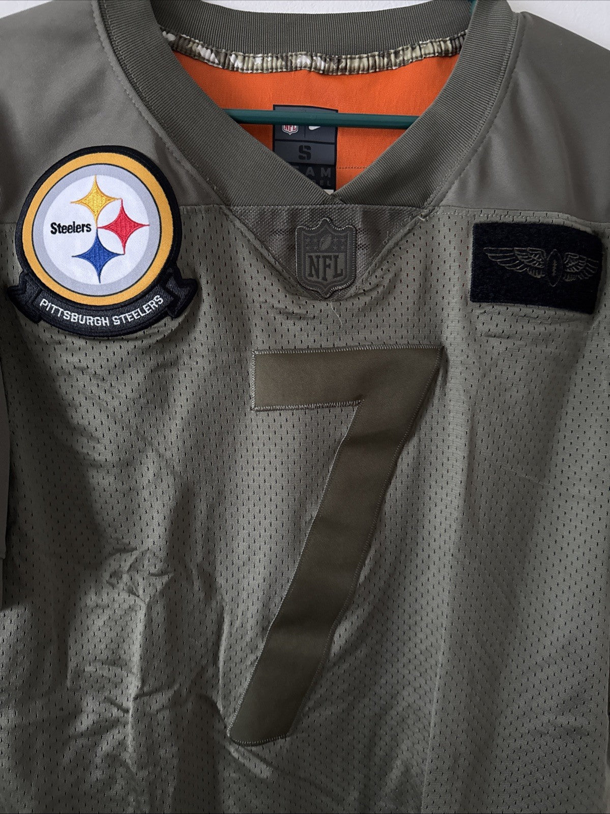 Men’s Nike Ben Roethlisberger #7 Steelers Salute to Service Lmtd Jersey Sz S - Kyle’s Football Cards